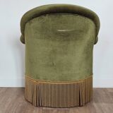 Pair of velvet toad armchairs