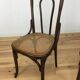 Set 2 chaises bistrots en bois courbé et cannage