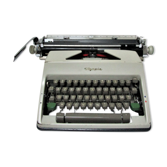 typewriter Olympia metal large cart A3 years 60