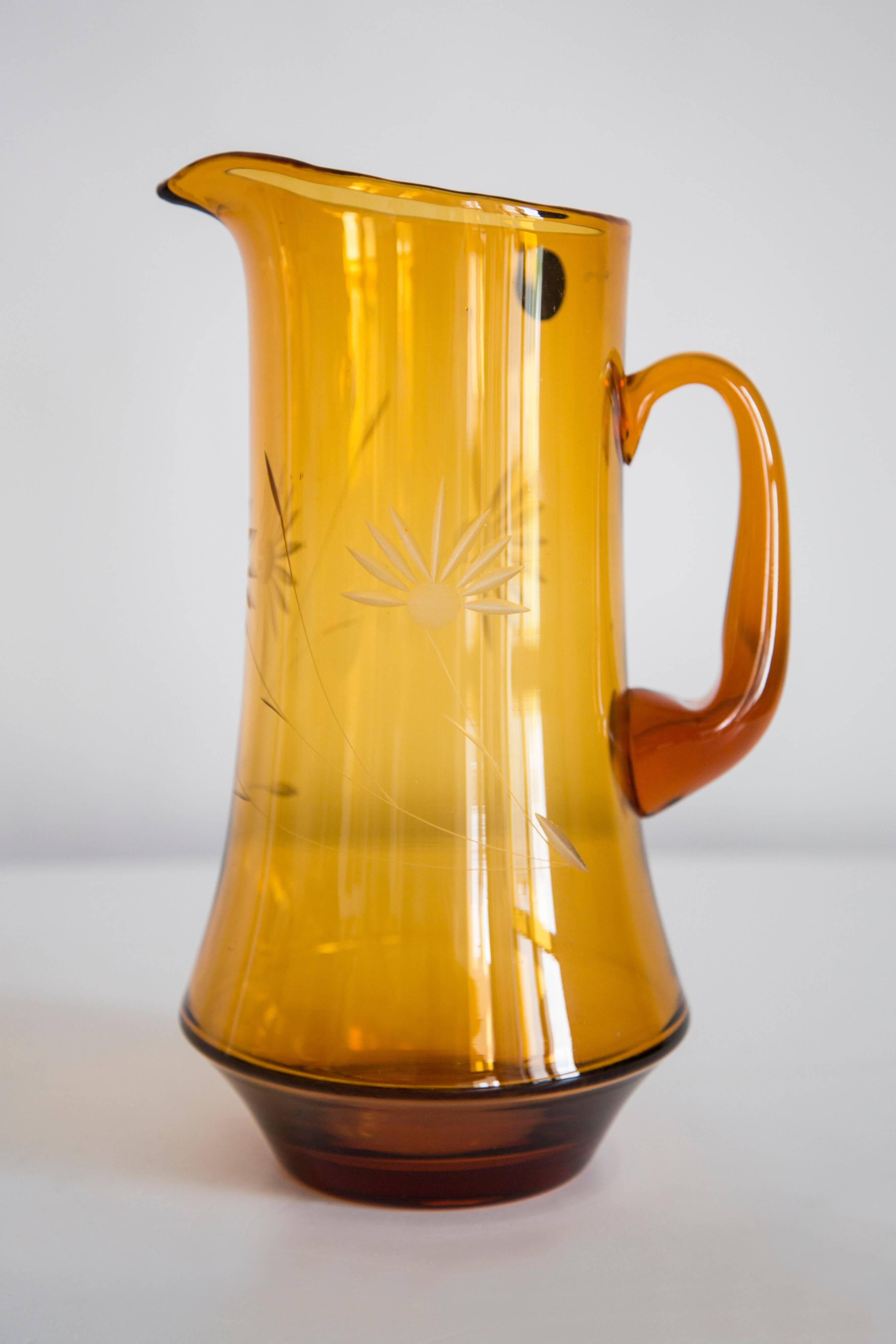 Large Yellow Retro Mid-Century Pot, Glass, Europe, 1960s