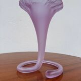 Old blown glass cornucopia vase