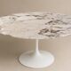 Eero Saarinen for Knoll. Round table Ø 137 cm, Calacatta marble, 2021.