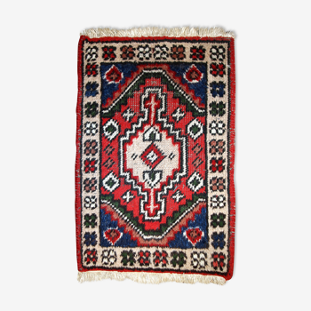 Tapis vintage persan hamaadan  40 x 59cm 1970s