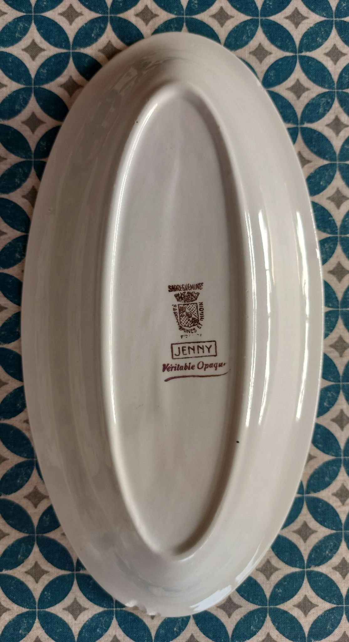 Ravier porcelaine fleuri Jenny Sarreguemines