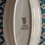 Ravier porcelaine fleuri Jenny Sarreguemines