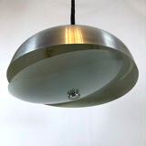 Oscar Torlasco for Lumi, large Italian pendant light with adjustable glass from 50s