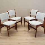 Set of four teak chairs, Danish design, 1970s, production: Denmark