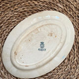 Large oval flat Terre de Fer Gien