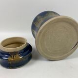 Blue sandstone pot with lid