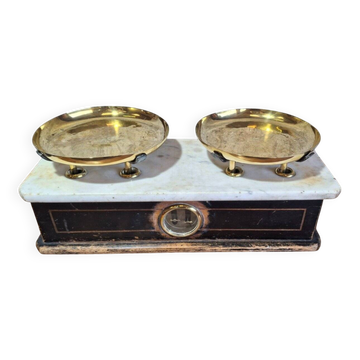Commerce balance Napoleon III brass marble 19th century