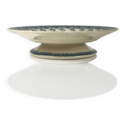 Low fruit bowl in blue iron earth, Jules Etienne, Paris, 19th century.