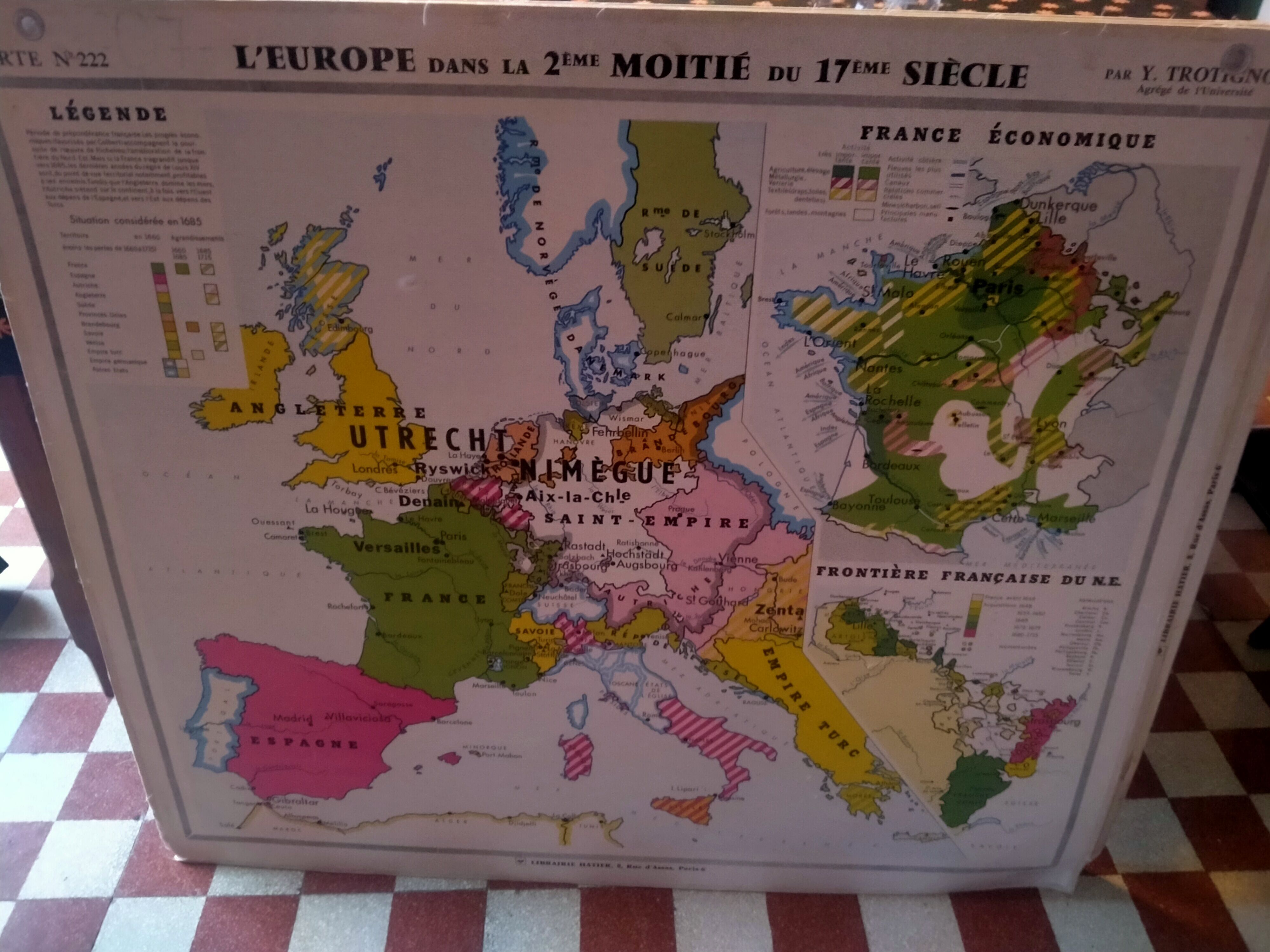 Old school map, by Yves Trotignon of librairie Hatier