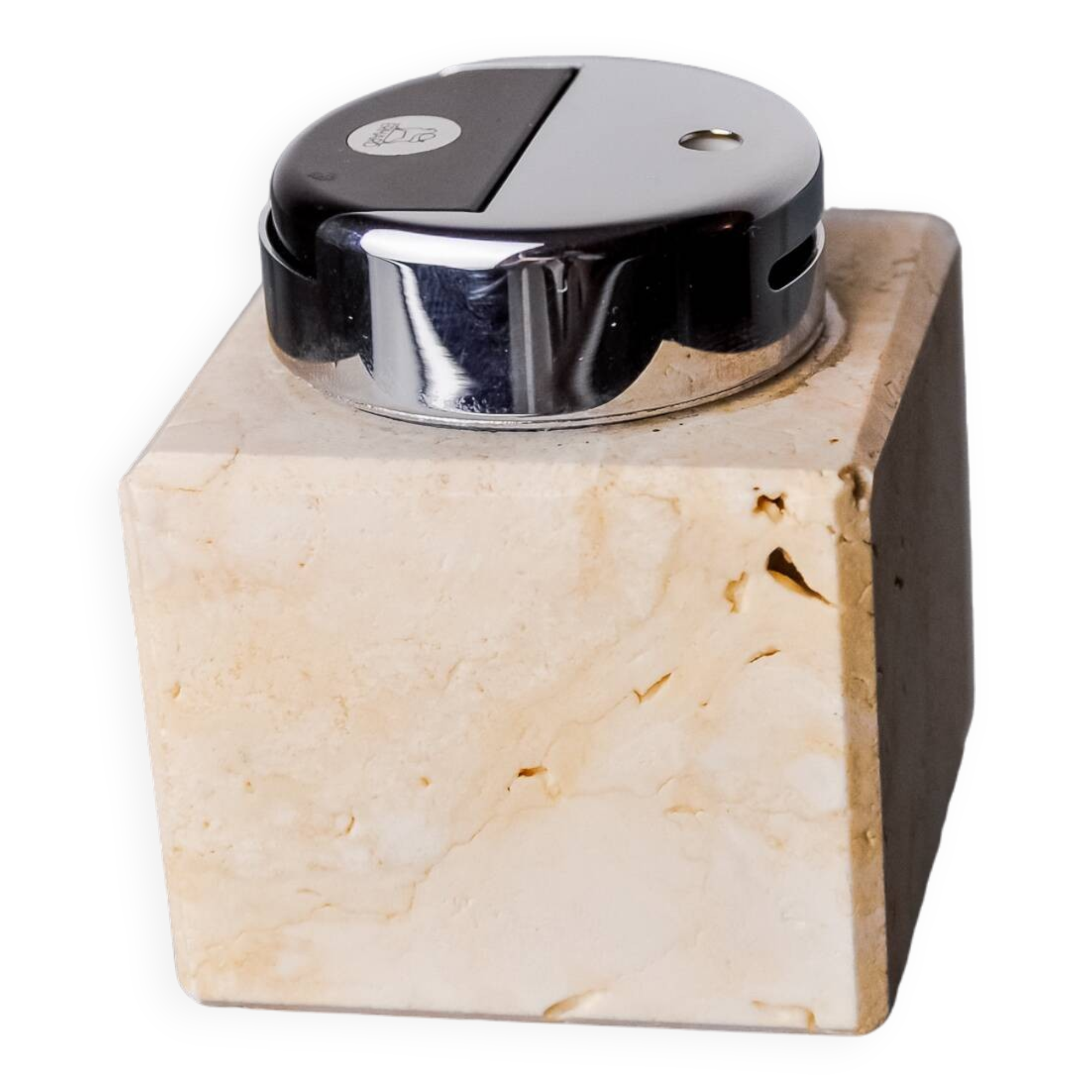 Brutalist lighter by Fratelli Mannelli, travertine, Italy, 1970