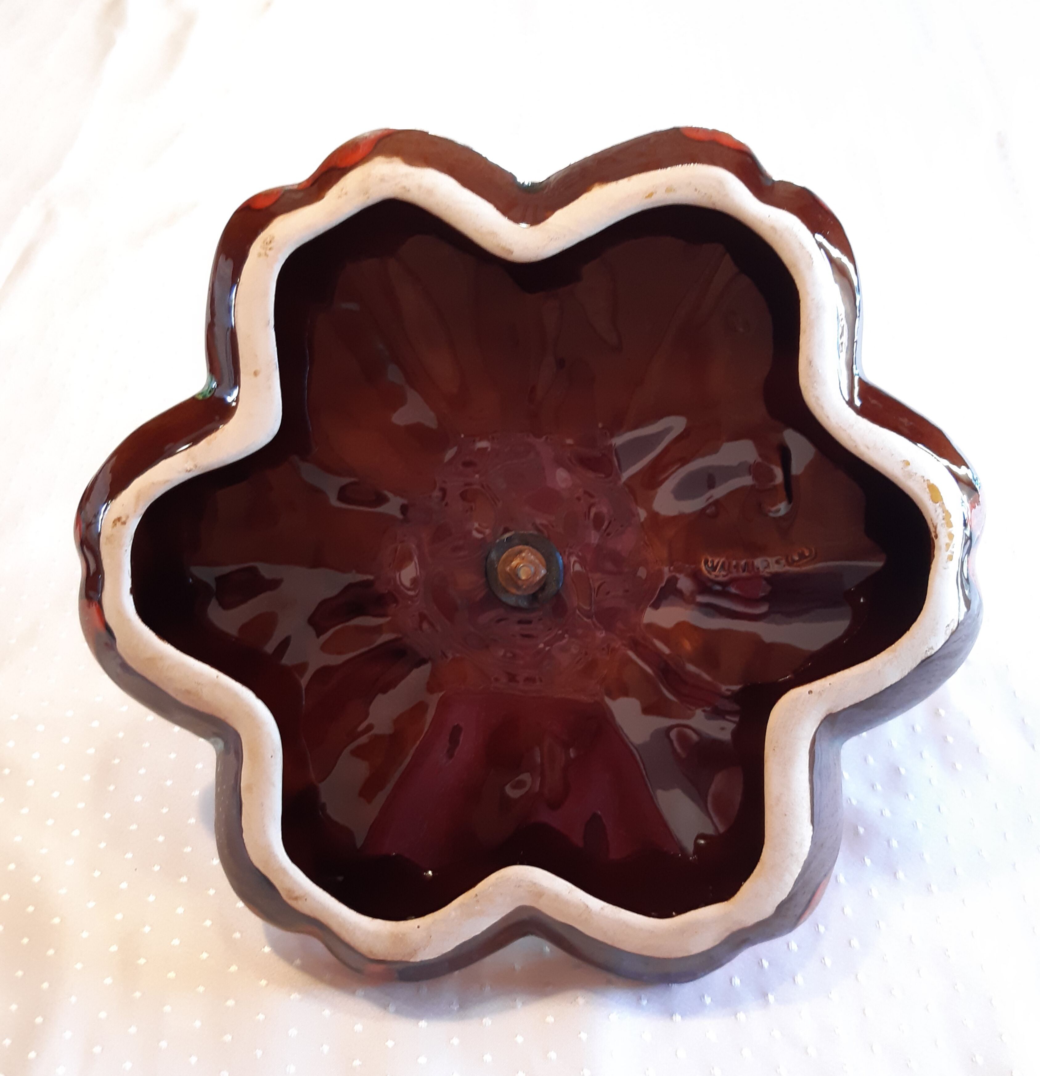 Plateau Vallauris orange & turquoise