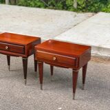 Pair of Scandinavian rosewood bedside tables