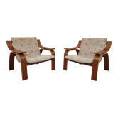 Pair of armchairs by Drevopodnik Holesov