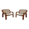 Pair of armchairs by Drevopodnik Holesov