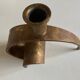 Battered iron candle holder Italian work 1970