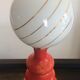 Lampe vintage en céramique et opaline années 60-70