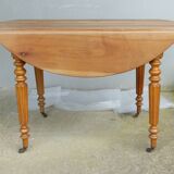 Cherry wood shuttered table.