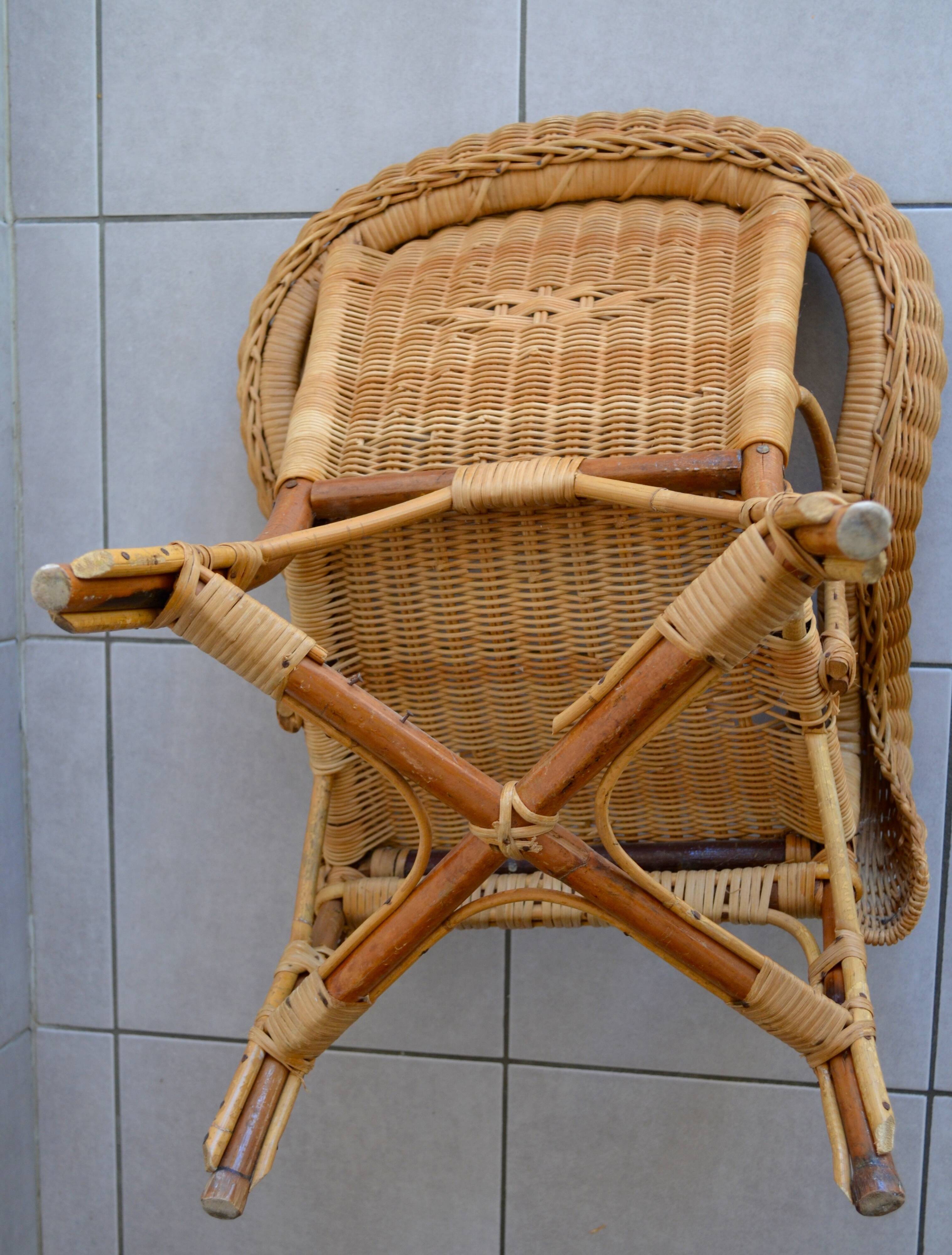Child's wicker armchair