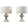 White ML1 table lamps by Ingo Maurer for M-Design