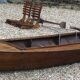 Old flat-bottomed mahogany canoe "Lake Enghien" 1930s/40s