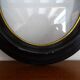 Oval frame Napoleon III blackened wood and blown glass glass glass 24 x 21.5