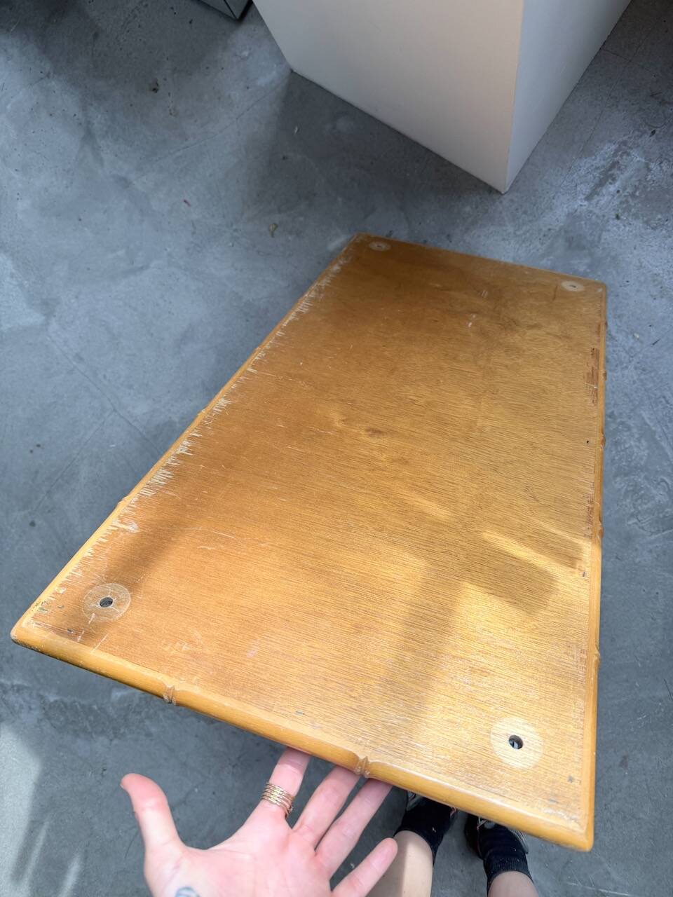 Large rattan shelf 1960