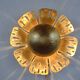 Brass plate flower sconce by Svend Aage Holm-Sörensen for Holm-Sörensen, Denmark.