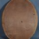 Old oval mirror beveled wooden frame & gilded stucco 50x40 cm 1900