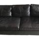Black leather sofa