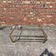 Vintage table basse chrome et laiton dore