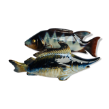 2 fish in glazed ceramic vintage