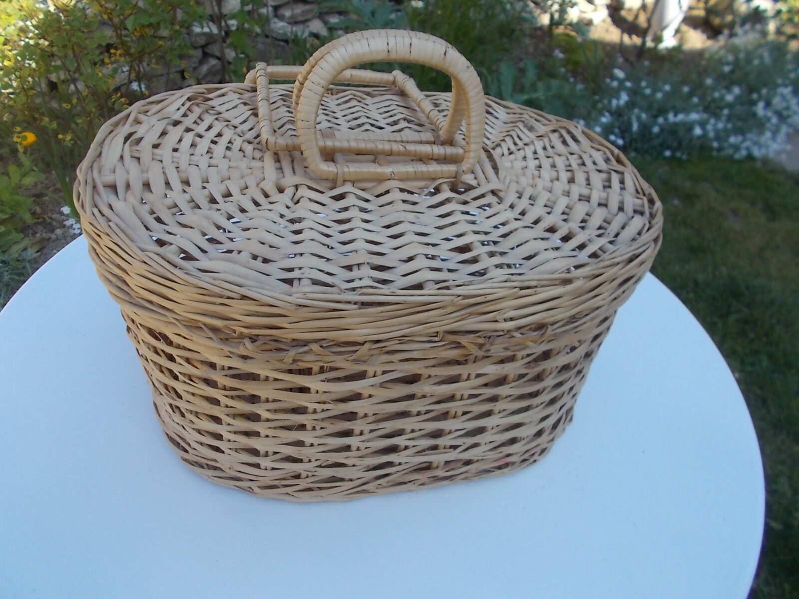 Rattan suitcase