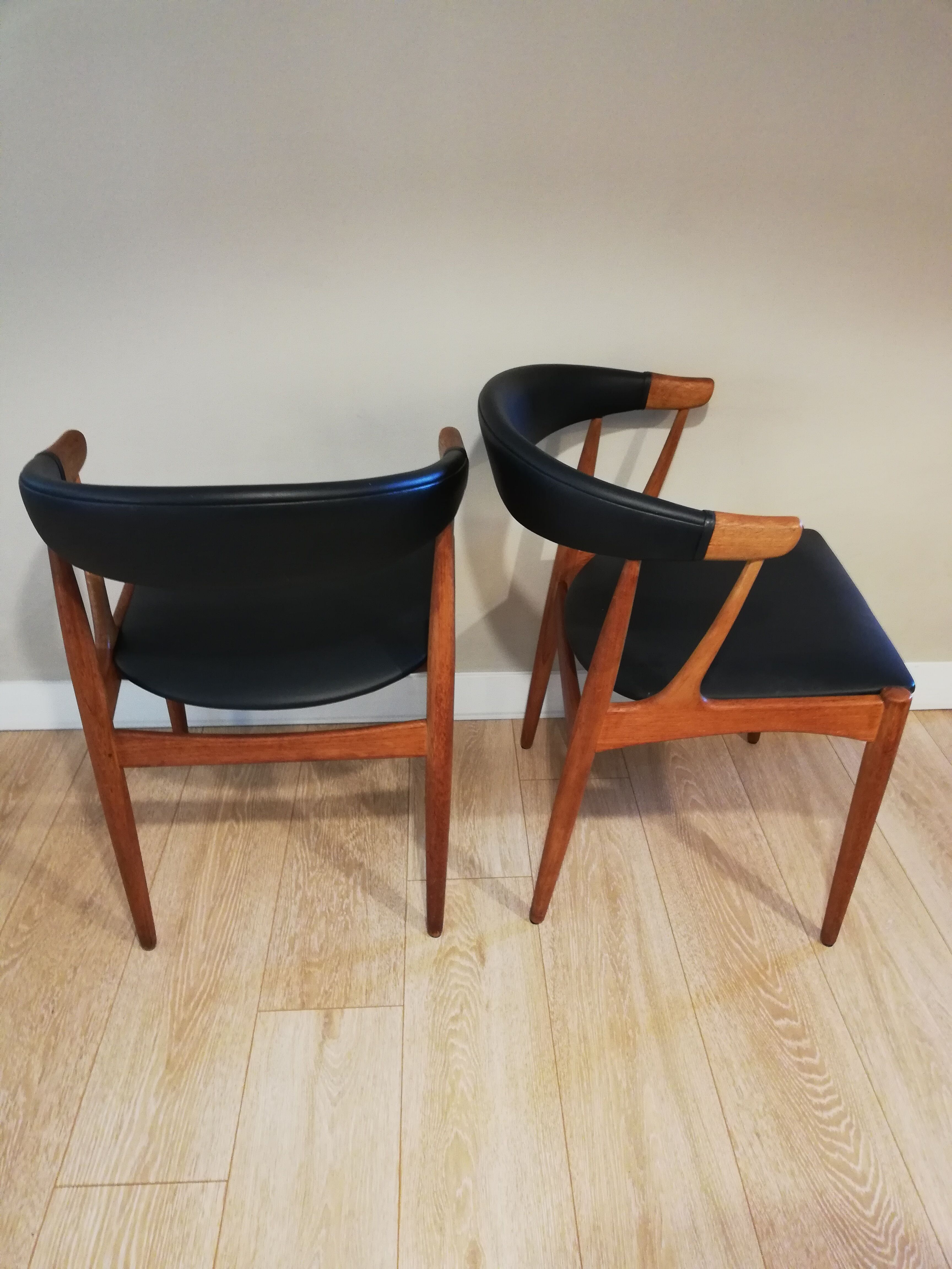 Johaness Anderson pair of scandinavian teak armchair model BA113