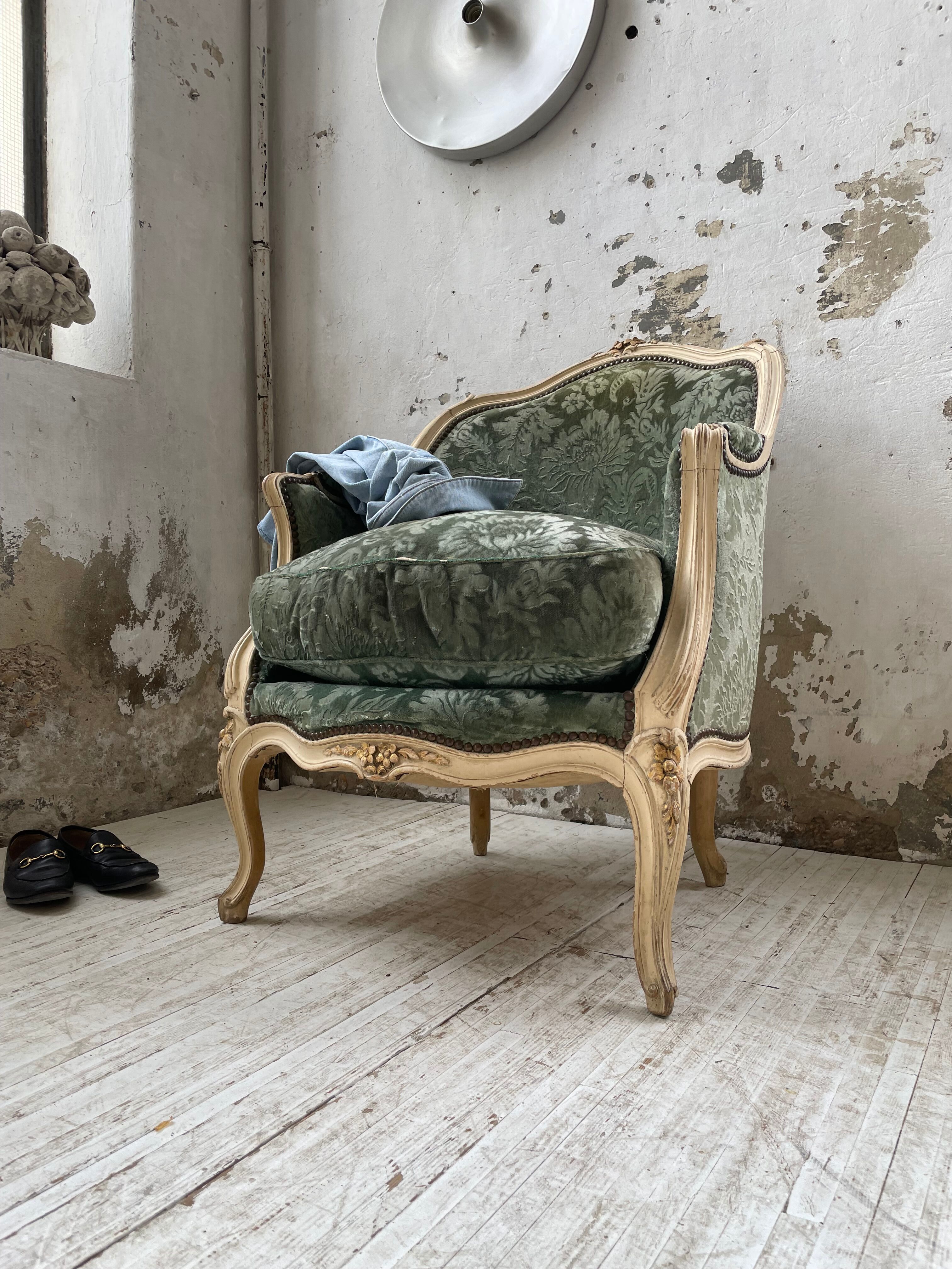 Louis XV shepherdess armchair