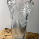 Vase en verre moulée italien