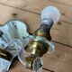 Antique wall sconce in brass and crystal glass