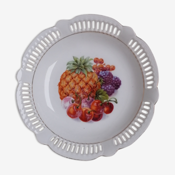 Assiette ajourée décor ananas