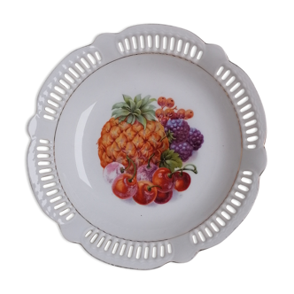 Assiette ajourée décor ananas