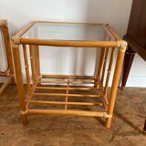 Lot de 2 tables basses en rotin