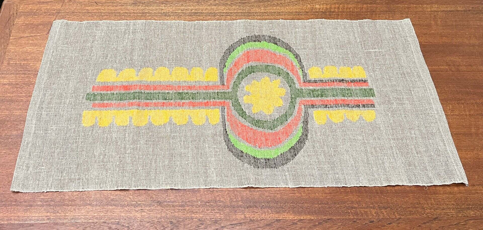 Modernist mid-century linen wall tapestry, Finland, 1960s