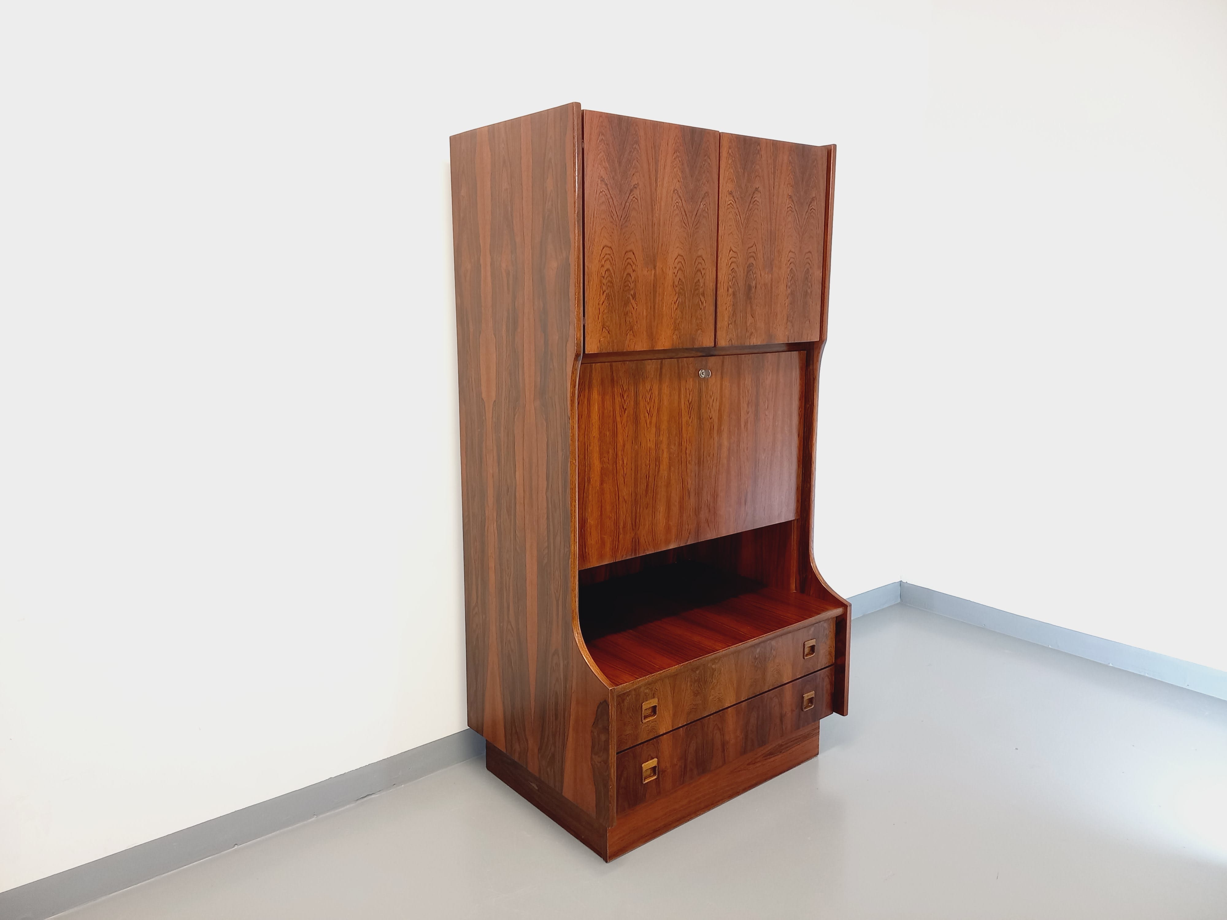 Vintage rosewood top storage cabinet from the 60s