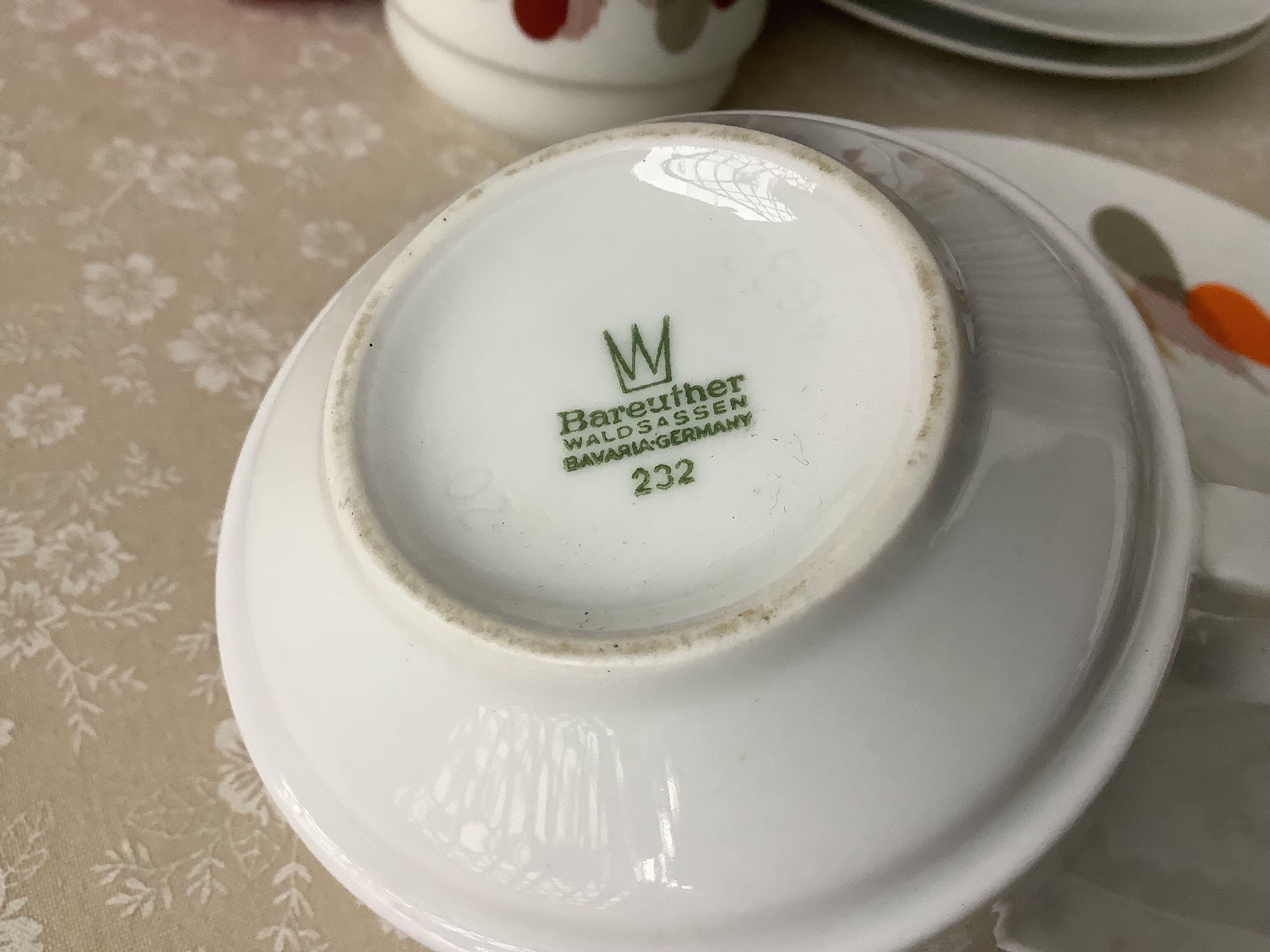 Cups Bareuther Waldsassen Germany design seventies