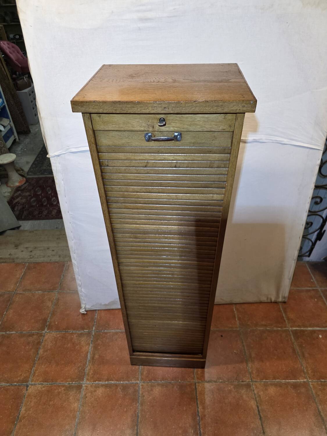 Classeur à rideau ancien en chêne