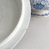 Soupière ancienne en terre de fer « Flora Lichen » Creil et Montereau