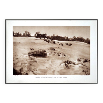 Ermenonville, the sea of sand. Photo board printed in 1934.