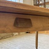 Beech and pine farmhouse table with spindle legs 170 cm