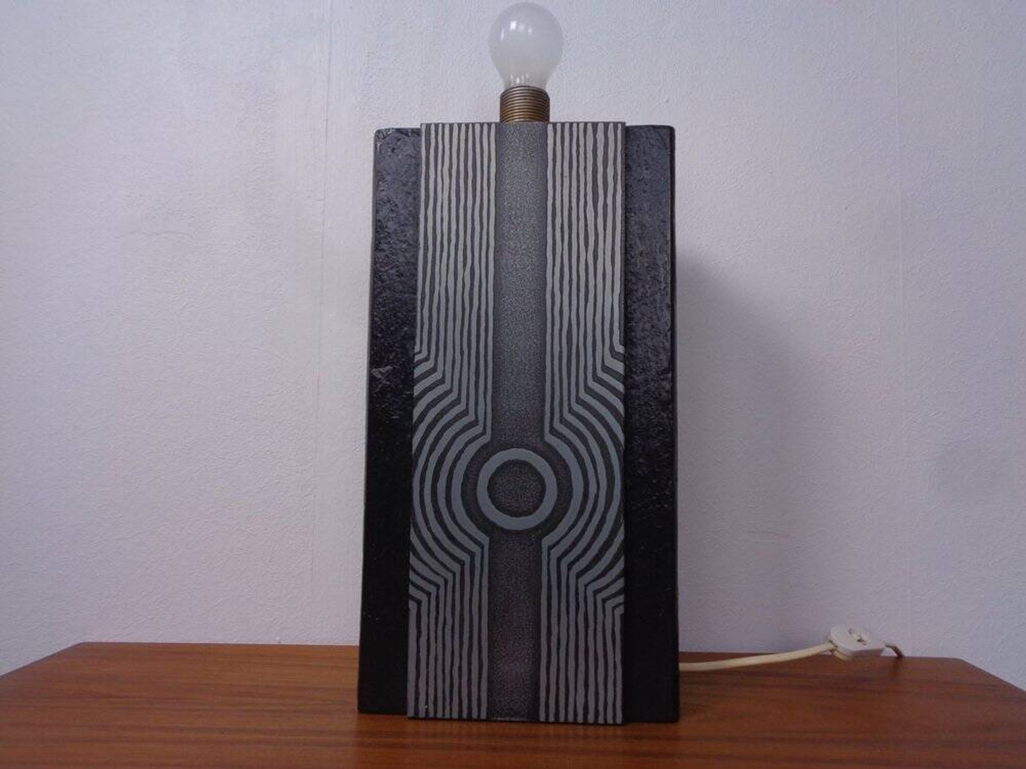 Brutalist Table Lamp from Temde, Switzerland, 1960s